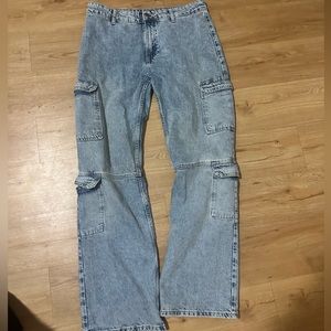 Zara cargo jeans size 6 mid rise